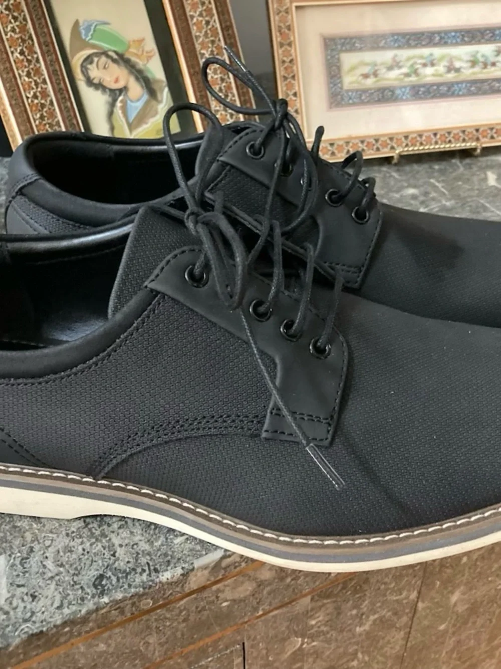 Abound Men's Black Casual Oxford Lace-Up Shoes